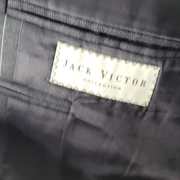 Bouet Men Black Gray Pinstripe 100% Wool Pockets Button Up Blazer Size 40R - Picture 11 of 15